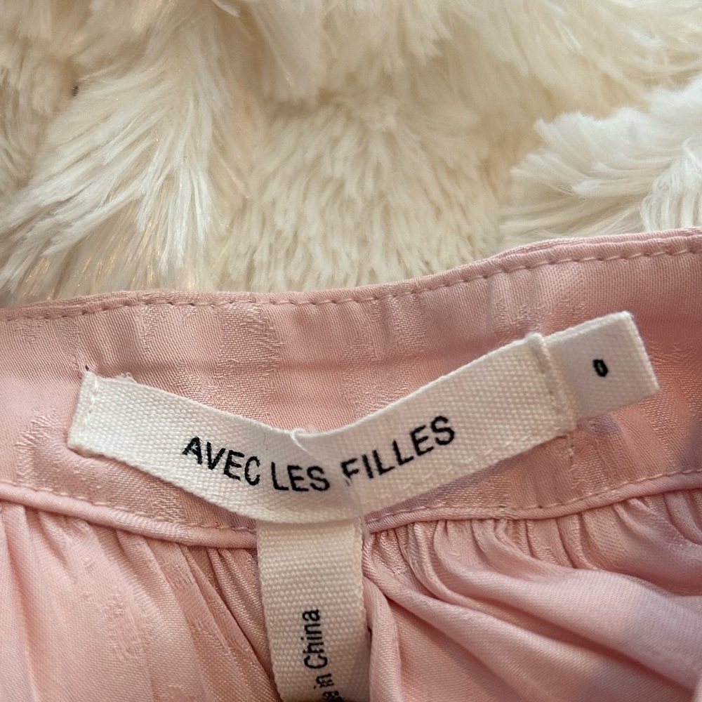 Avec Les Filles Blush Button-Down Midi Skirt - Picture 3 of 4